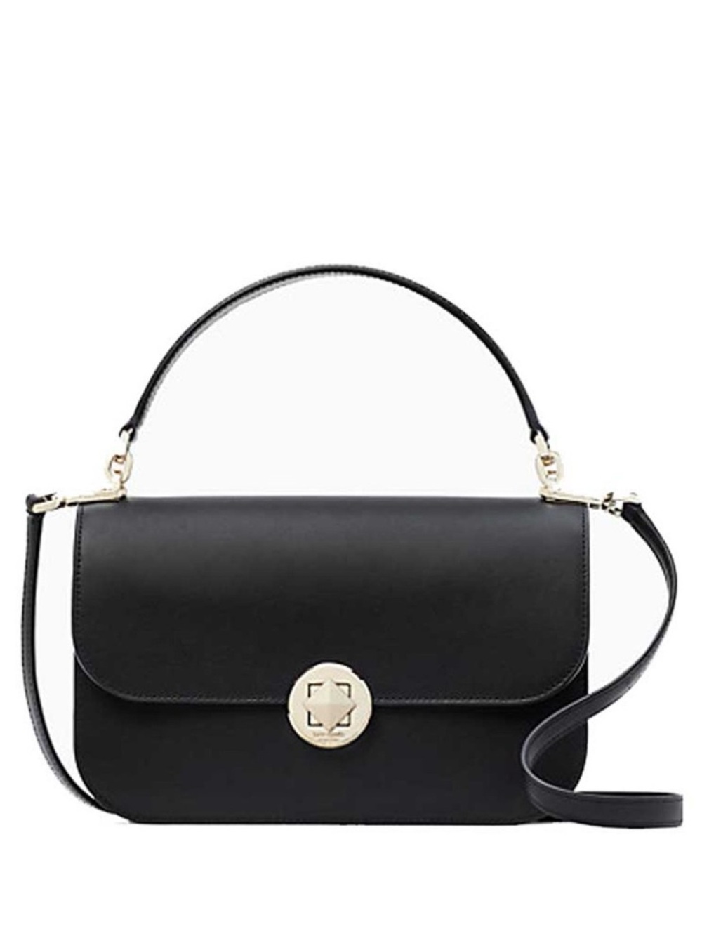 KATE SPADE♠️New York "Audrey" 🖤BLACK🖤 LEATHER FLAP CROSSBODY BAG 💕LIKE NEW💕